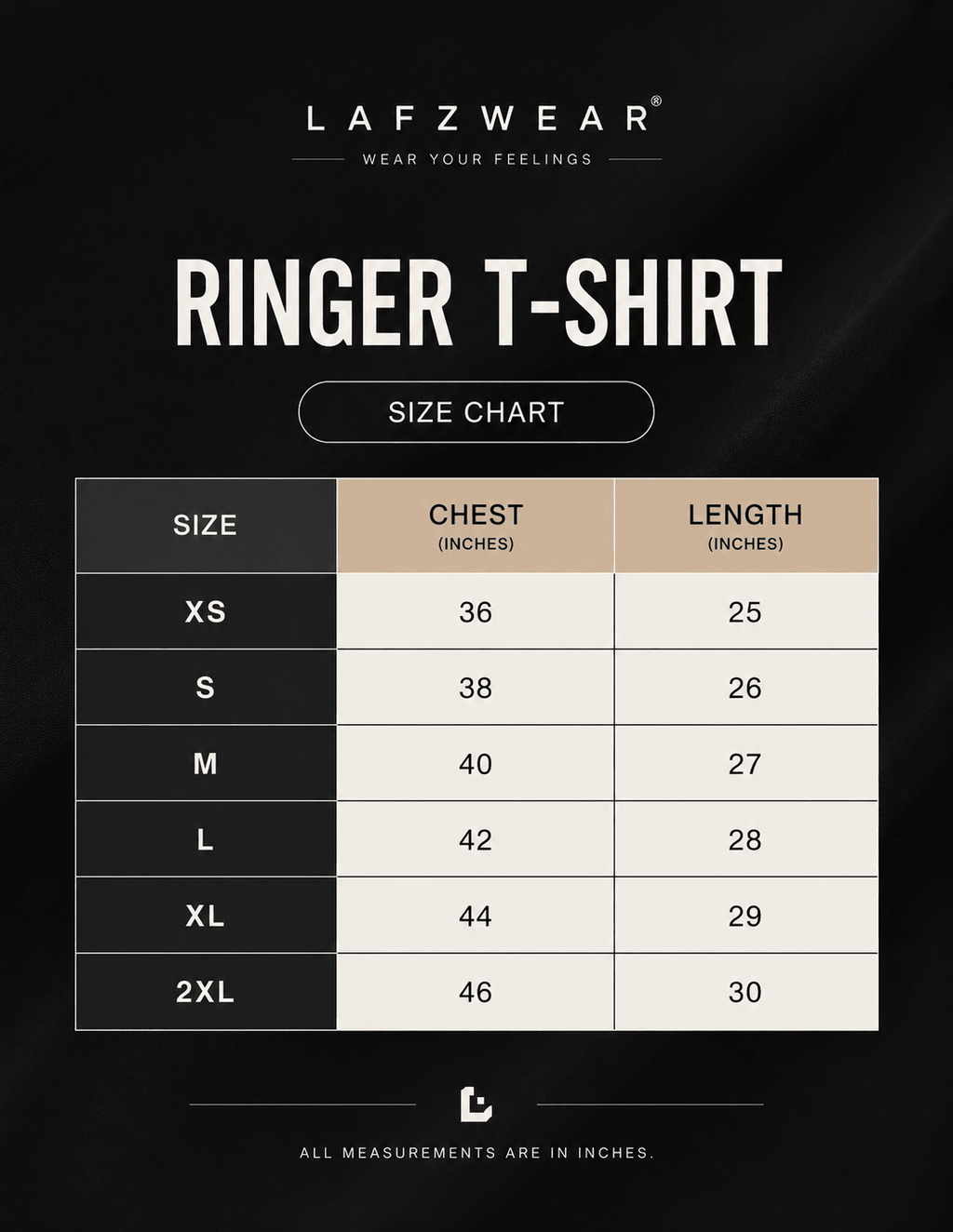 Size Chart - LafzWear